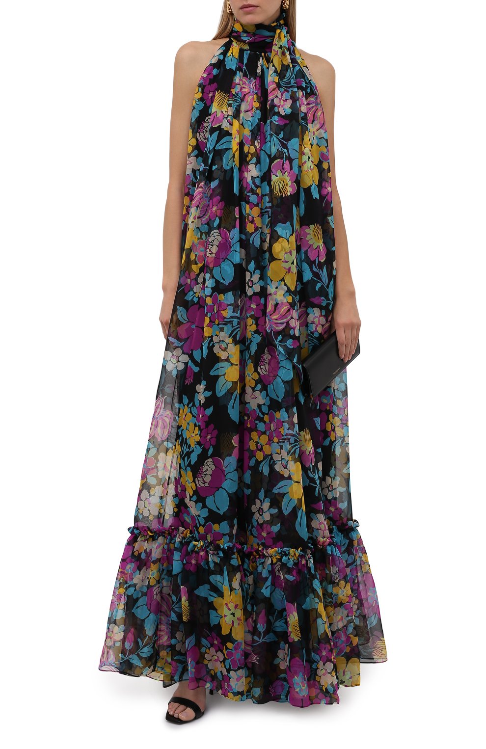 Шелковое платье SAINT LAURENT, арт. 661876/Y6C39, фото 2