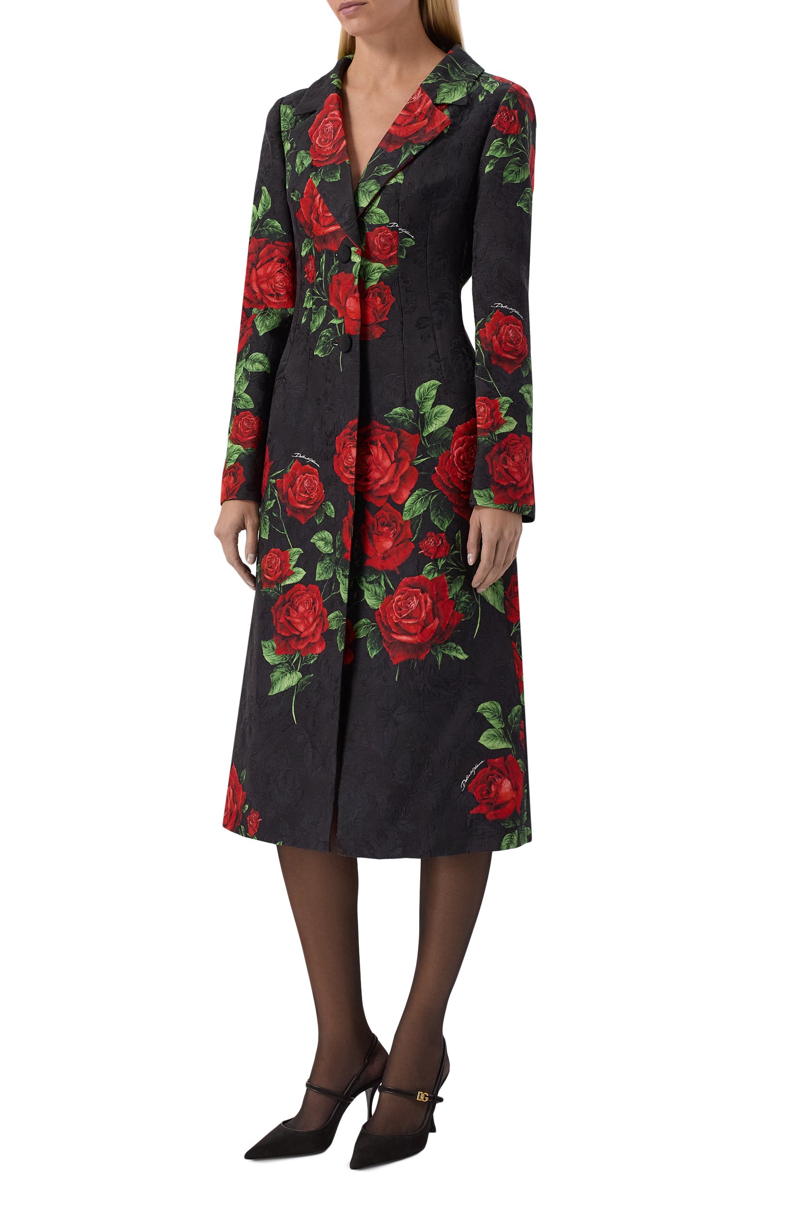 Пальто из хлопка и вискозы DOLCE & GABBANA, арт. F0Y60T/FSTB4, фото 3