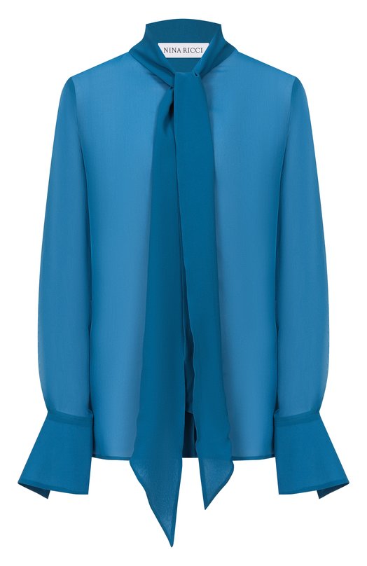 Шелковая блузка Nina Ricci 26PCT0001/SE1417 Синий 26PCT0001/SE1417