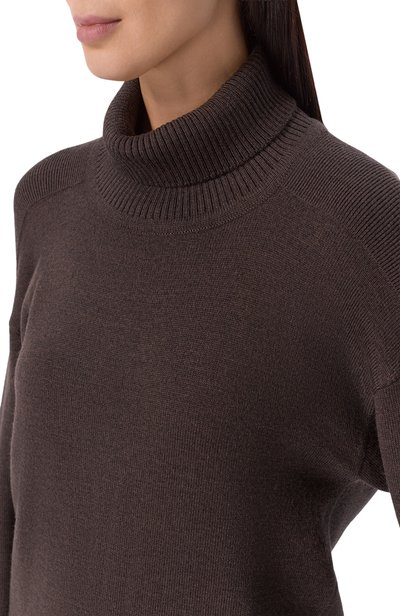 Шерстяной свитер YUZEFI, арт. AREN-DRAPE BACK FUNNEL NECK JUMPER, фото 5