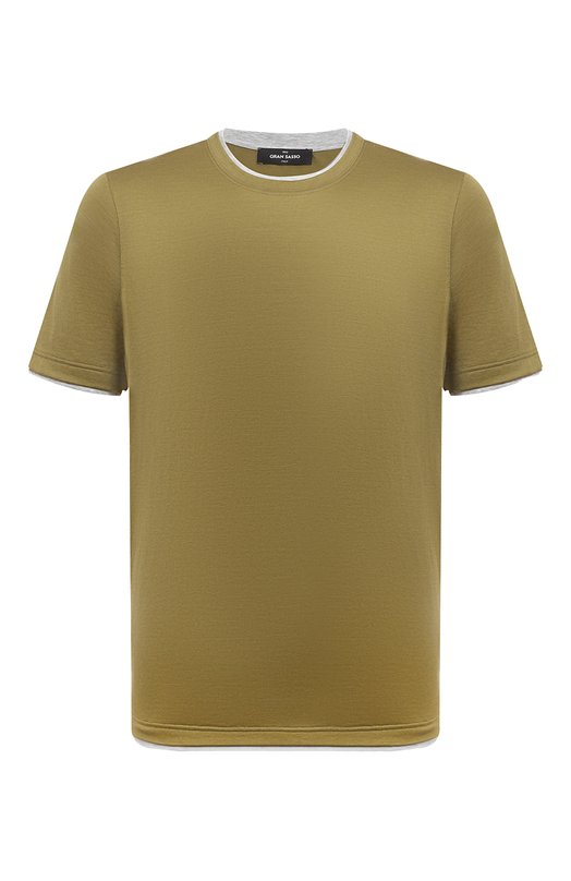 Футболка из шелка и хлопка Gran Sasso 60123/78410 Хаки 60123/78410