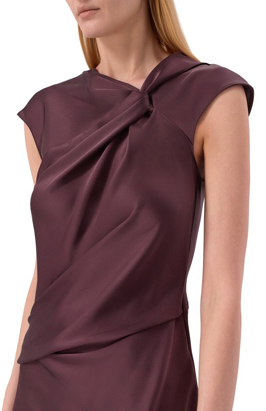 Атласное платье Theory P1009607 Бордовый  P1009607 Фото 4