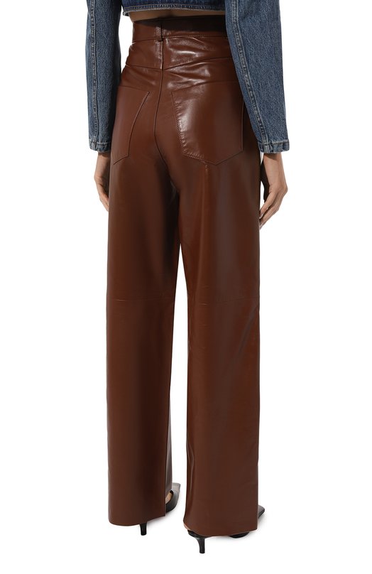 Кожаные брюки Chaud Studio JANETROUSERS23 Коричневый  JANETROUSERS23 Фото 4