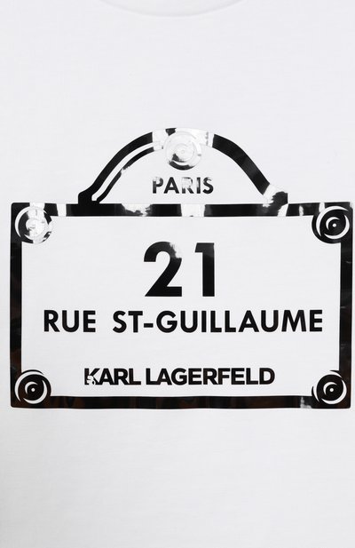 Хлопковая футболка KARL LAGERFELD KIDS, арт. Z30486, фото 3