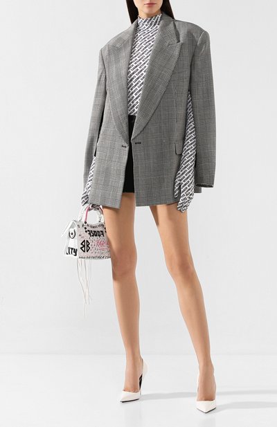 Шерстяной жакет VETEMENTS серого цвета по цене 138500 руб., арт. WAH20JA407/BLACK/WHITE CHECK, фото 2 Шерстяной жакет VETEMENTS, арт. WAH20JA407/BLACK/WHITE CHECK, фото 2
