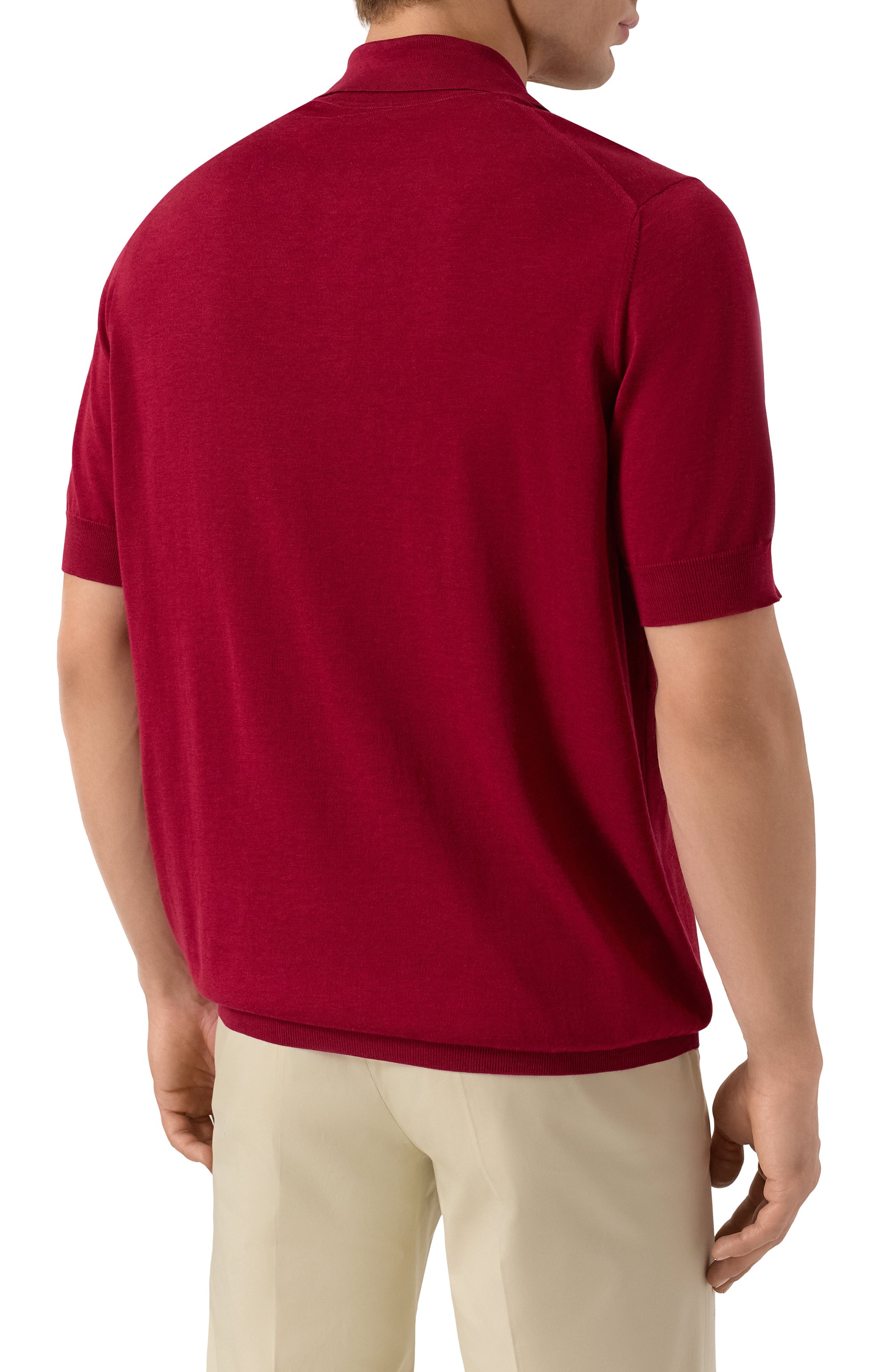 Поло из шелка и хлопка BRUNELLO CUCINELLI, арт. MNB805805P, фото 4