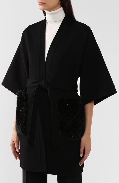 Пальто из смеси шерсти и кашемира VALENTINO, арт. SF3FA766DMF, фото 3