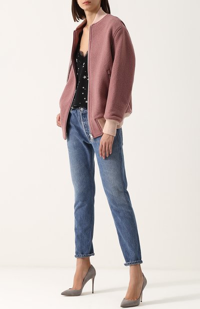 Шерстяной бомбер на молнии с контрастными манжетами RAG AND BONE, арт. W276424MZ, фото 2