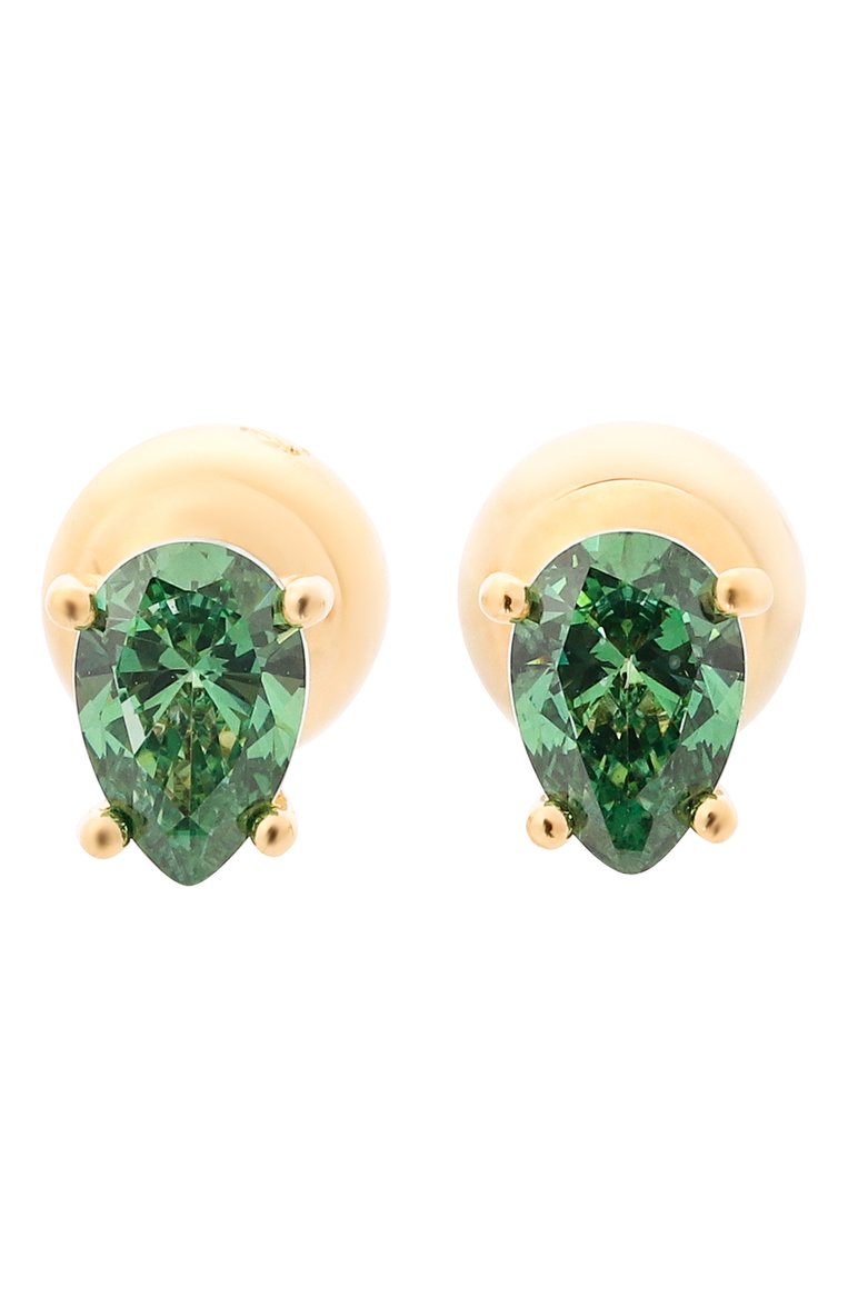 Женские серьги SWAROVSKI зеленого цвета, арт. 5639120 | Фото 1 (Материал: Кристаллы, Металл; Нос: Не проставлено)