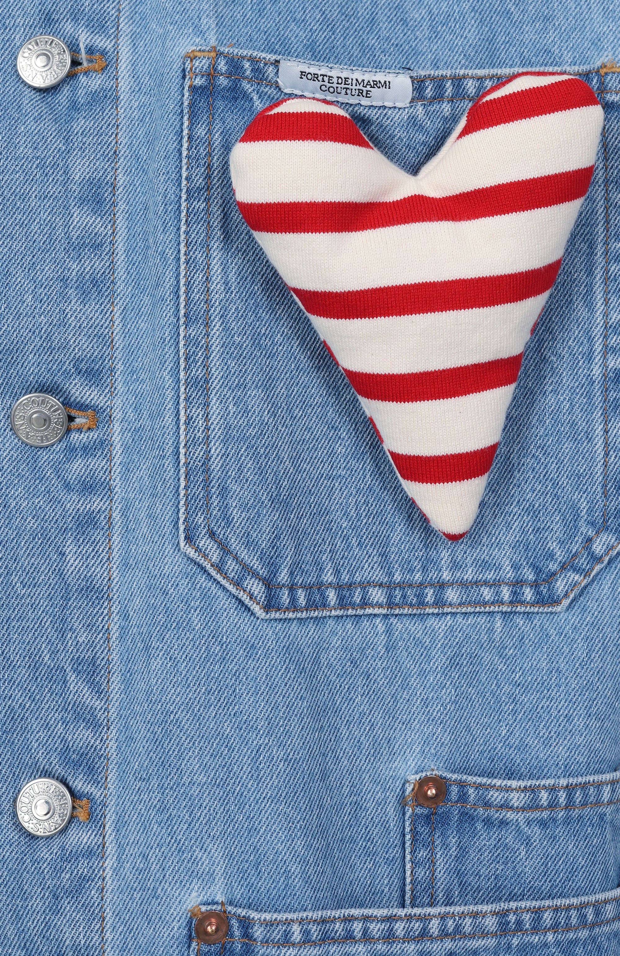 Джинсовая куртка FORTE DEI MARMI COUTURE голубого цвета по цене 51150 руб., арт. 25SF5366, фото 6 Джинсовая куртка FORTE DEI MARMI COUTURE, арт. 25SF5366, фото 6