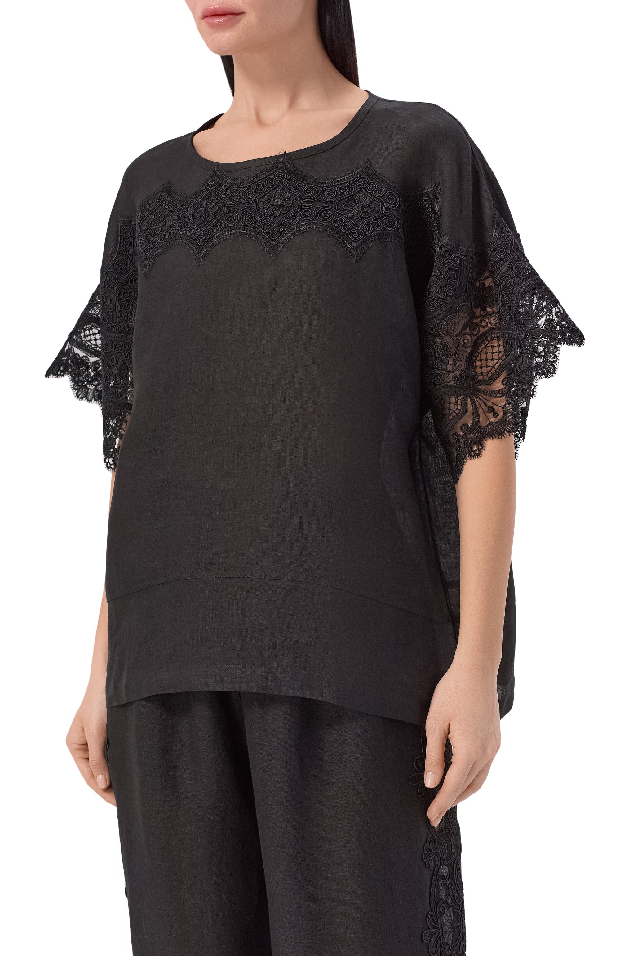 Топ изо льна и вискозы MAURIZIO, арт. W08460881, фото 3