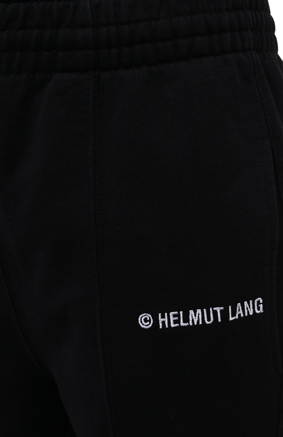 Хлопковые джоггеры HELMUT LANG черного цвета по цене 17800 руб., арт. K10DW204, фото 5 Хлопковые джоггеры HELMUT LANG, арт. K10DW204, фото 5