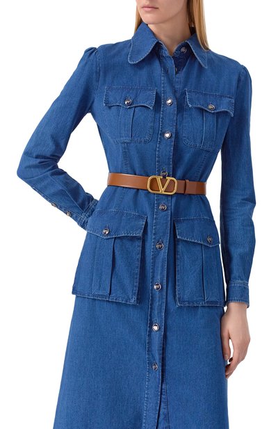 Двусторонний ремень vlogo signature VALENTINO коричневого цвета по цене 59400 руб., арт. 6W2T0T15/ZFR, фото 2 Двусторонний ремень vlogo signature VALENTINO, арт. 6W2T0T15/ZFR, фото 2