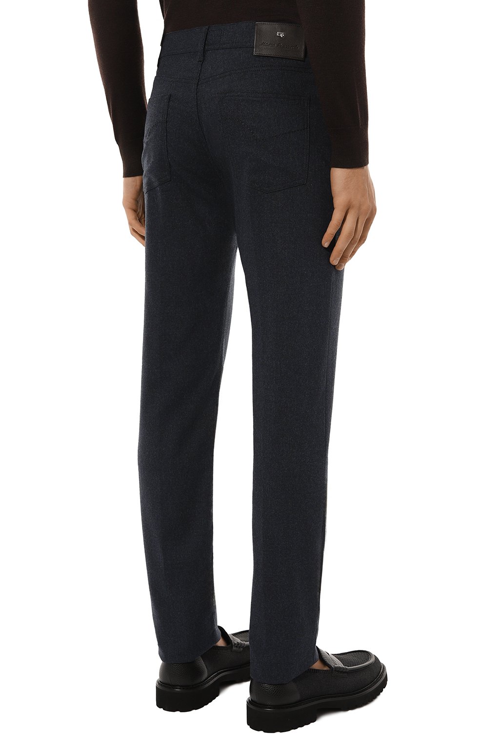 Брюки из шерсти и кашемира MARCO PESCAROLO темно-синего цвета по цене 61550 руб., арт. NERAN0M/5029, фото 4 Брюки из шерсти и кашемира MARCO PESCAROLO, арт. NERAN0M/5029, фото 4