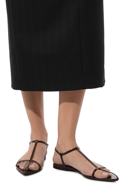 Сандалии JIL SANDER бордового цвета по цене 65450 руб., арт. J15WP0081/P6521, фото 3 Сандалии JIL SANDER, арт. J15WP0081/P6521, фото 3