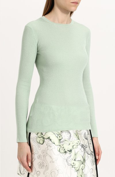 Приталенный пуловер фактурной вязки с круглым вырезом PRADA, арт. P24D0L-1QIN-F0194, фото 3