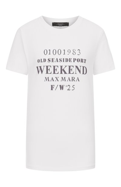 Женская хлопковая футболка WEEKEND MAX MARA, арт. GUGLIA