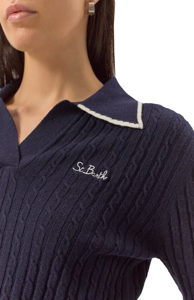 Пуловер из шерсти и вискозы MC2 SAINT BARTH темно-синего цвета по цене 21800 руб., арт. FL0RIANE/03088G, фото 5 Пуловер из шерсти и вискозы MC2 SAINT BARTH, арт. FL0RIANE/03088G, фото 5