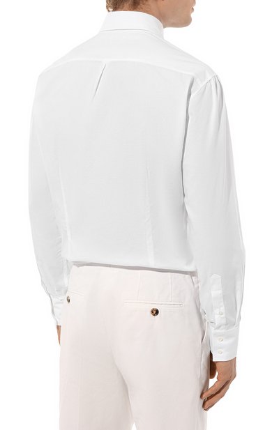 Хлопковая рубашка BRUNELLO CUCINELLI белого цвета по цене 55850 руб., арт. MB6971716, фото 4 Хлопковая рубашка BRUNELLO CUCINELLI, арт. MB6971716, фото 4