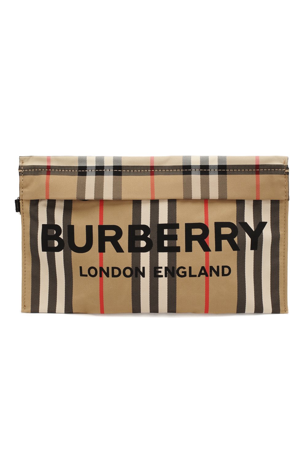 Женский клатч BURBERRY бежевого цвета, арт. 8015050 | Фото 1 (Материал сплава: Проставлено; Женское Кросс-КТ: Клатч-клатчи; Материал: Текстиль; Драгоценные камни: Проставлено; Размер: small)