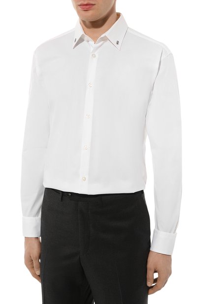 Хлопковая сорочка HUGO белого цвета по цене 13200 руб., арт. 50490712, фото 3 Хлопковая сорочка HUGO, арт. 50490712, фото 3