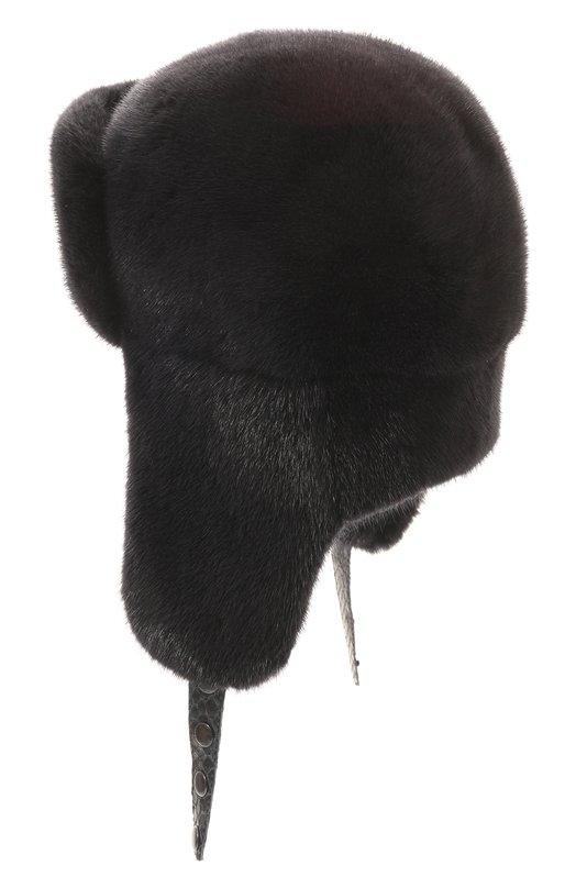 Меховая шапка-ушанка Френки из норки FurLand 0217500110319600000 Синий  0217500110319600000 Фото 2