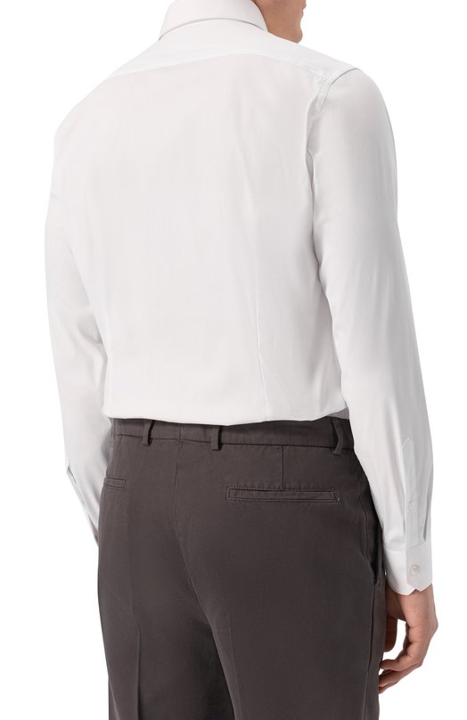 Хлопковая сорочка Corneliani 25P002-2511474 Белый  25P002-2511474 Фото 4