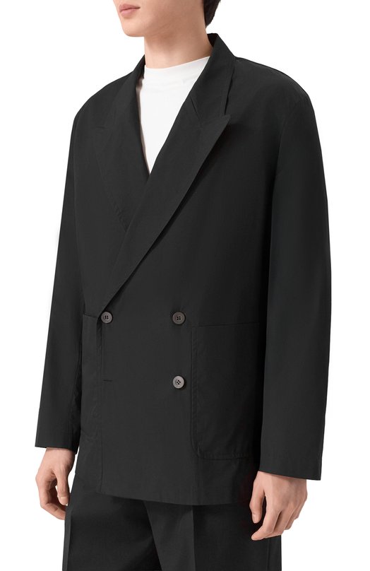 Хлопковый пиджак Dries Van Noten 020718/3293 Чёрный  020718/3293 Фото 3