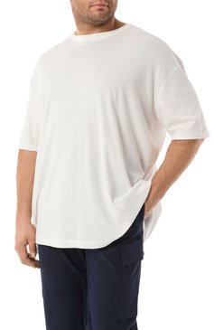 Мужская футболка PAUL&SHARK белого цвета, арт. 25411026/5XL | Фото 3 (Длина (для топов): Удлиненные; Драгоценные камни: Проставлено; Материал сплава: Проставлено; Рукава: Короткие, 3/4; Принт: Без принта; Стили: Кэжуэл; Big sizes: Big Sizes; Материал внешний: Хлопок; Кросс-КТ: Джерси; Мужское Кросс-КТ: Футболка-одежда)