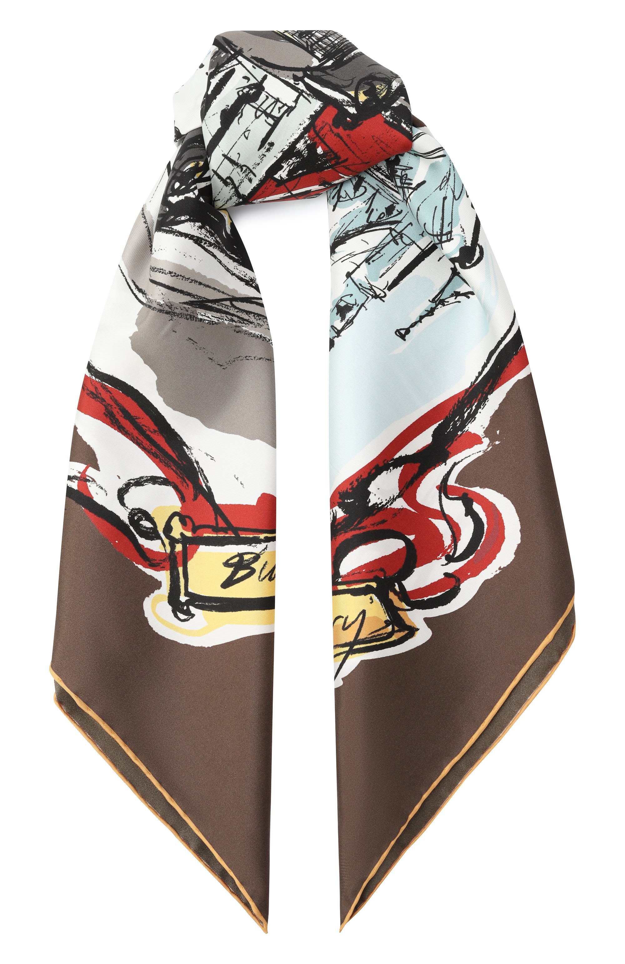 Шелковый платок BURBERRY, арт. 8102077, фото 1