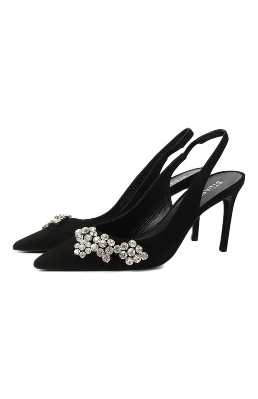 Замшевые туфли Stuart Crystal Fleur 85 Stuart Weitzman 48980₽
