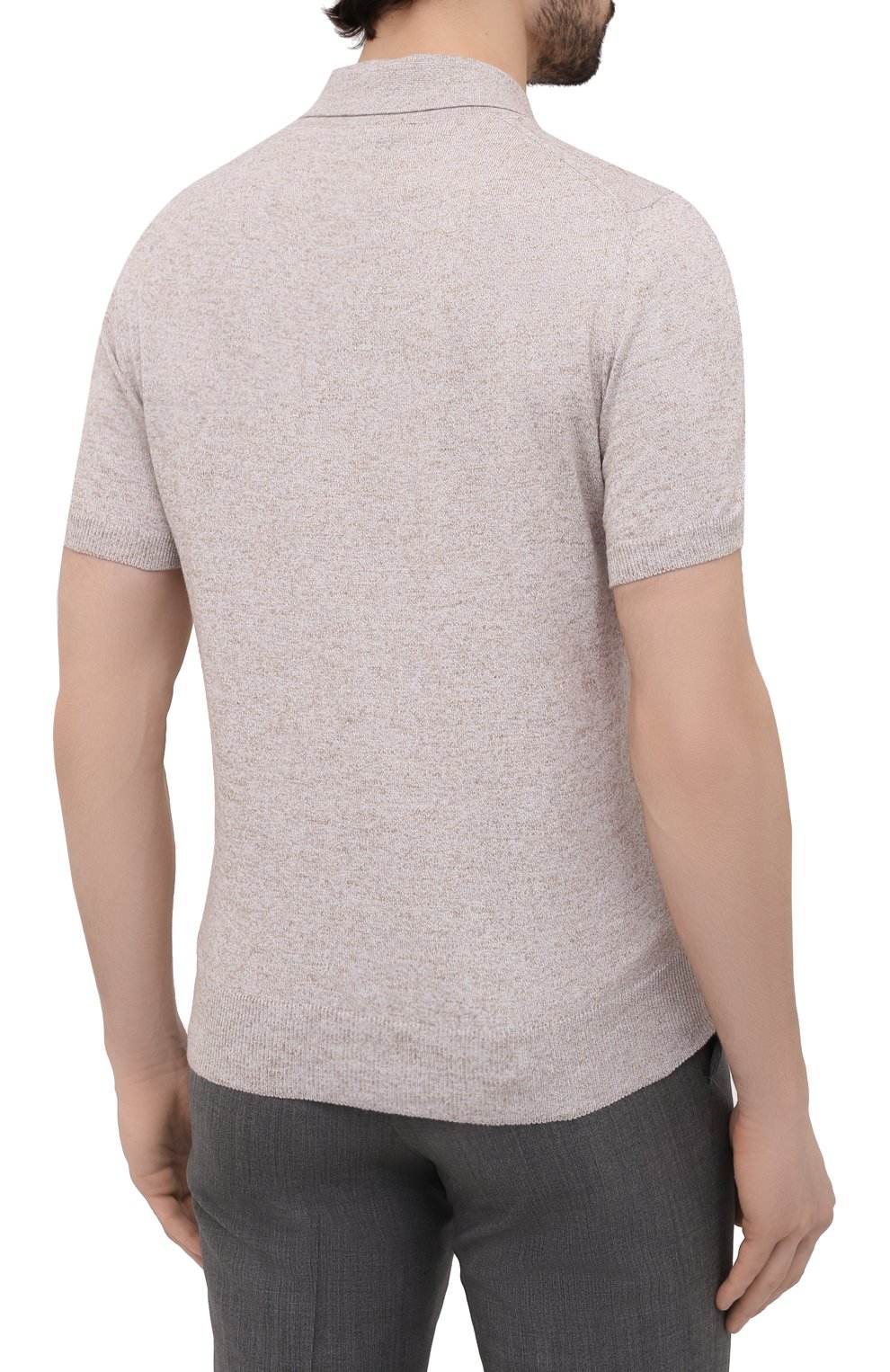 Поло из хлопка и льна CANALI, арт. C0454/MK01450, фото 4