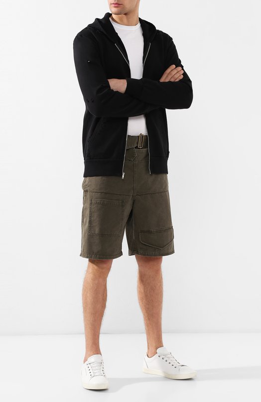 Хлопковые шорты JW Anderson Хаки, фото 2