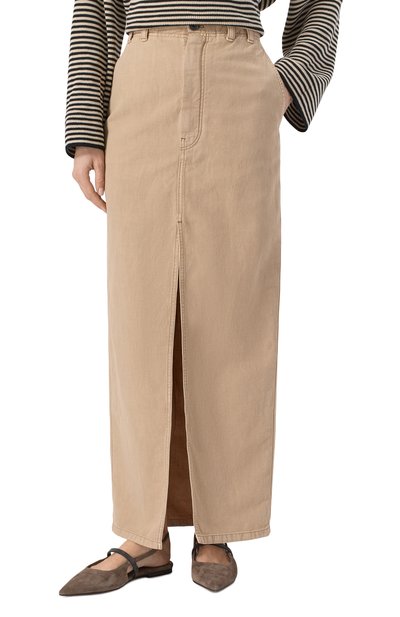 Юбка из хлопка и льна BRUNELLO CUCINELLI, арт. ML996G3822, фото 3