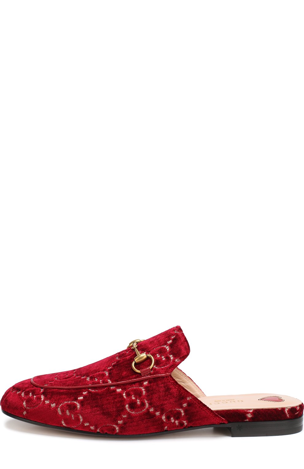 Бархатные сабо princetown gg с пряжкой-трензелем GUCCI, арт. 475094/9JT20, фото 3