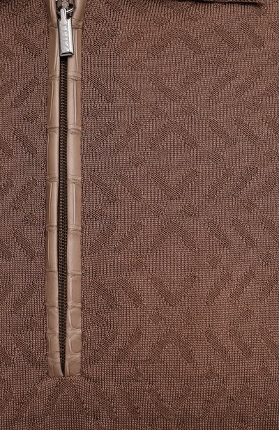 Поло с отделкой из кожи аллигатора ZILLI, арт. MBV-PZ042-GE0C1/MC01/AMIS, фото 5