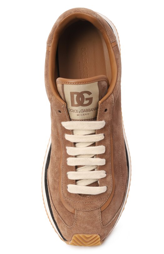 Замшевые кроссовки DG Runner Dolce & Gabbana CS2287/A9U95 Коричневый  CS2287/A9U95 Фото 6