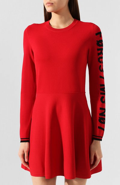 Платье из вискозы REDVALENTINO красного цвета по цене 43200 руб., арт. SR0KD102/455, фото 3 Платье из вискозы REDVALENTINO, арт. SR0KD102/455, фото 3