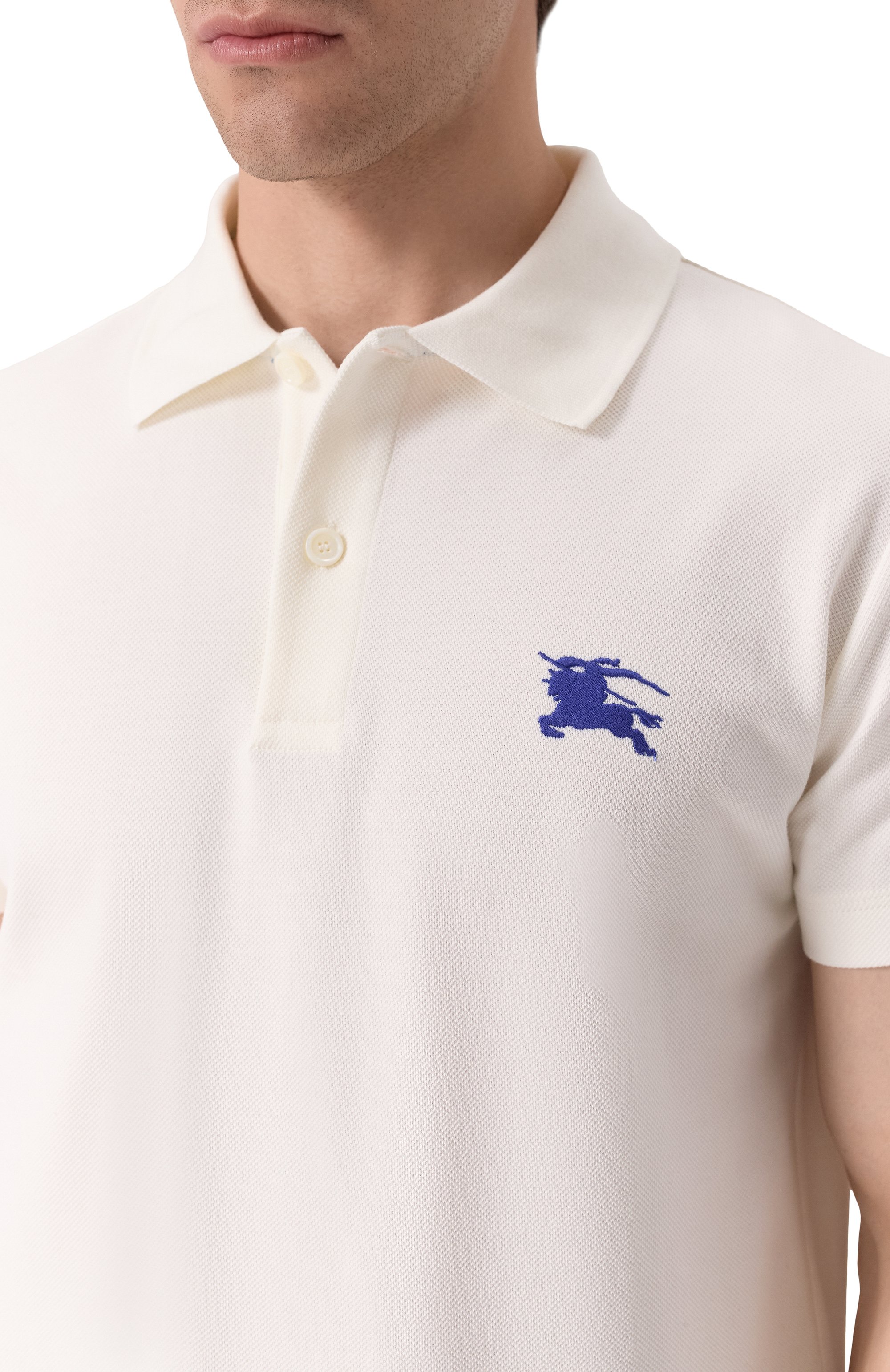 Хлопковое поло BURBERRY, арт. 8107451, фото 5