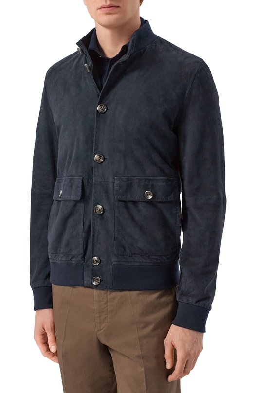 Замшевый бомбер Gimo's 6S20.1.000.52W/IC Синий  6S20.1.000.52W/IC Фото 3