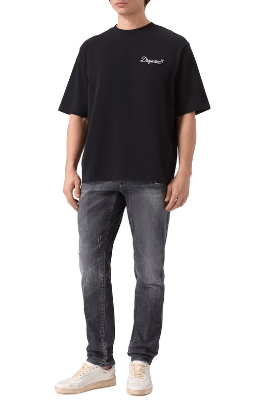 Хлопковая футболка Dsquared2 S74GD1525/D20106 Чёрный  S74GD1525/D20106 Фото 2