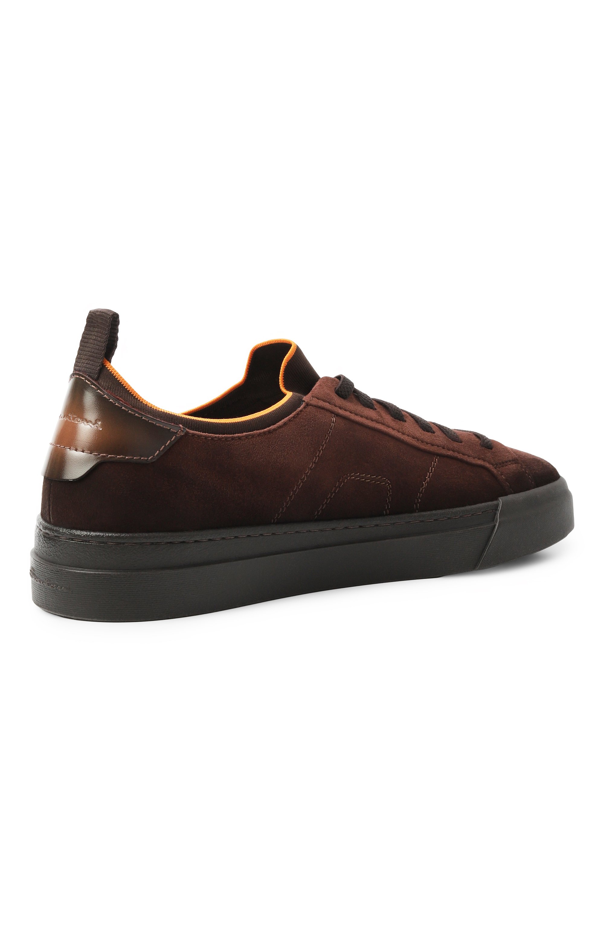 Замшевые кеды gloria SANTONI темно-коричневого цвета по цене 87950 руб., арт. MBGG22120SM0TZIR/S26, фото 5 Замшевые кеды gloria SANTONI, арт. MBGG22120SM0TZIR/S26, фото 5