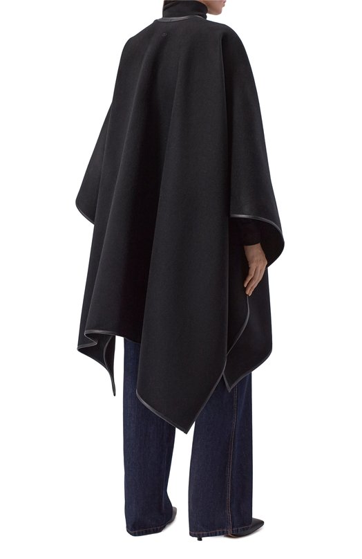Шерстяное пончо EDOMO C010102FW2526 Чёрный  C010102FW2526 Фото 4