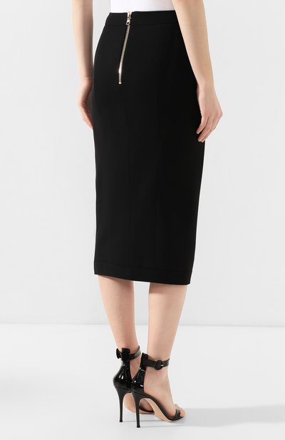 Юбка из смеси вискозы и шерсти BALMAIN, арт. TF14475/V093, фото 4