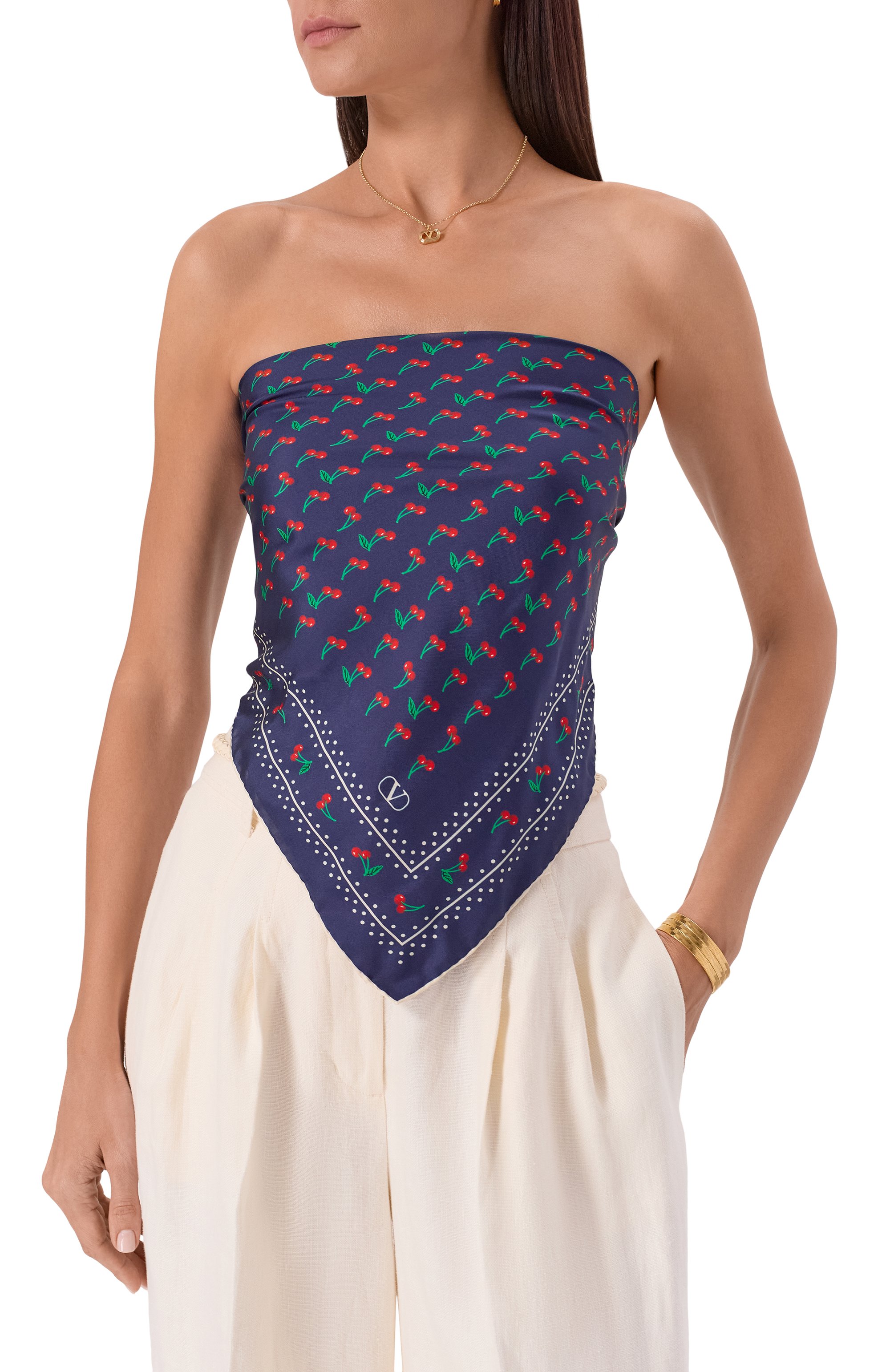 Шелковый платок VALENTINO, арт. 7W2EK001/EXB, фото 2