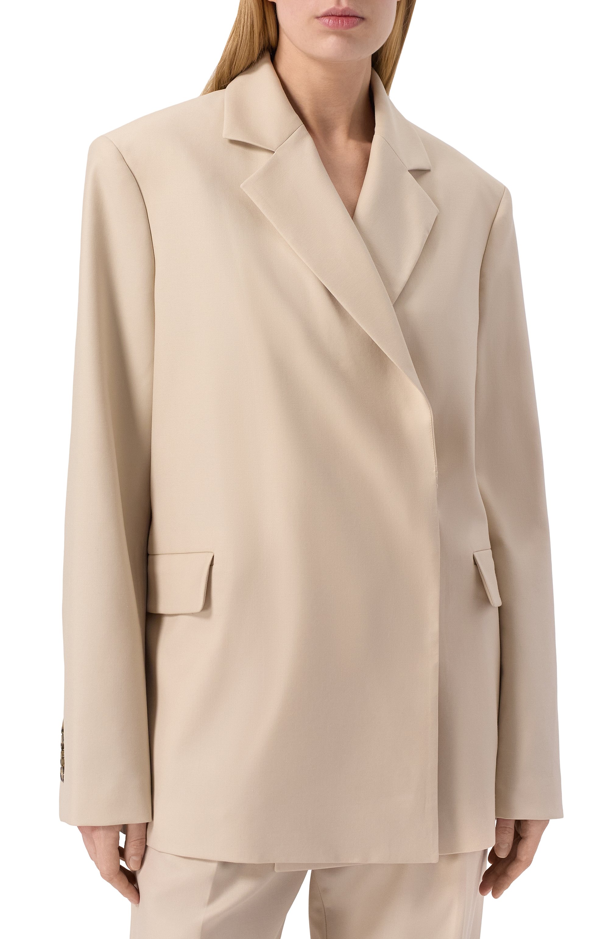 Шерстяной жакет LOULOU DE SAISON светло-бежевого цвета по цене 61550 руб., арт. ARL0, фото 3 Шерстяной жакет LOULOU DE SAISON, арт. ARL0, фото 3