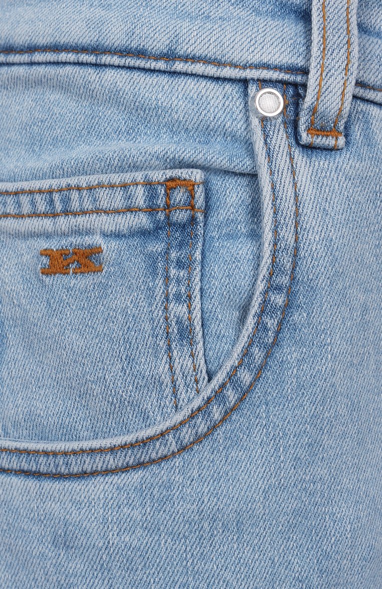 Женские джинсы KITON голубого цвета, арт. DJ56103K0930F01 | Фото 6 (Длина (брюки, джинсы): Стандартные; Материал внешний: Хлопок, Деним; Силуэт Ж (брюки и джинсы): Прямые; Детали: Делаве; Стили: Кэжуэл; Кросс-КТ: Деним; Автоматизация состава: Проставлено; Автоматизация ТО: Проставлено)