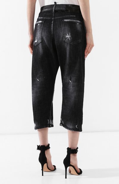 Джинсы с потертостями DSQUARED2 черного цвета по цене 41550 руб., арт. S75LB0216/S30357, фото 4 Джинсы с потертостями DSQUARED2, арт. S75LB0216/S30357, фото 4