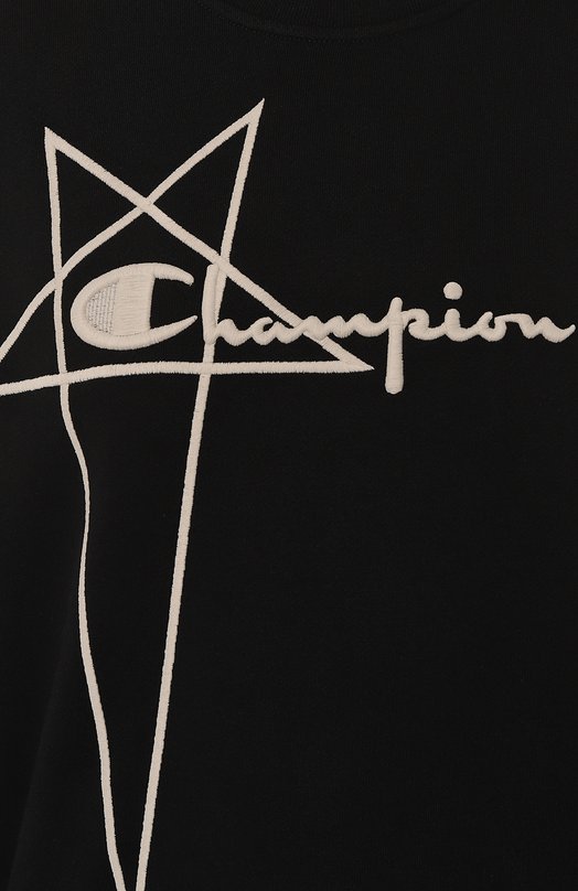 фото Хлопковый свитшот rick owens x champion rick owens