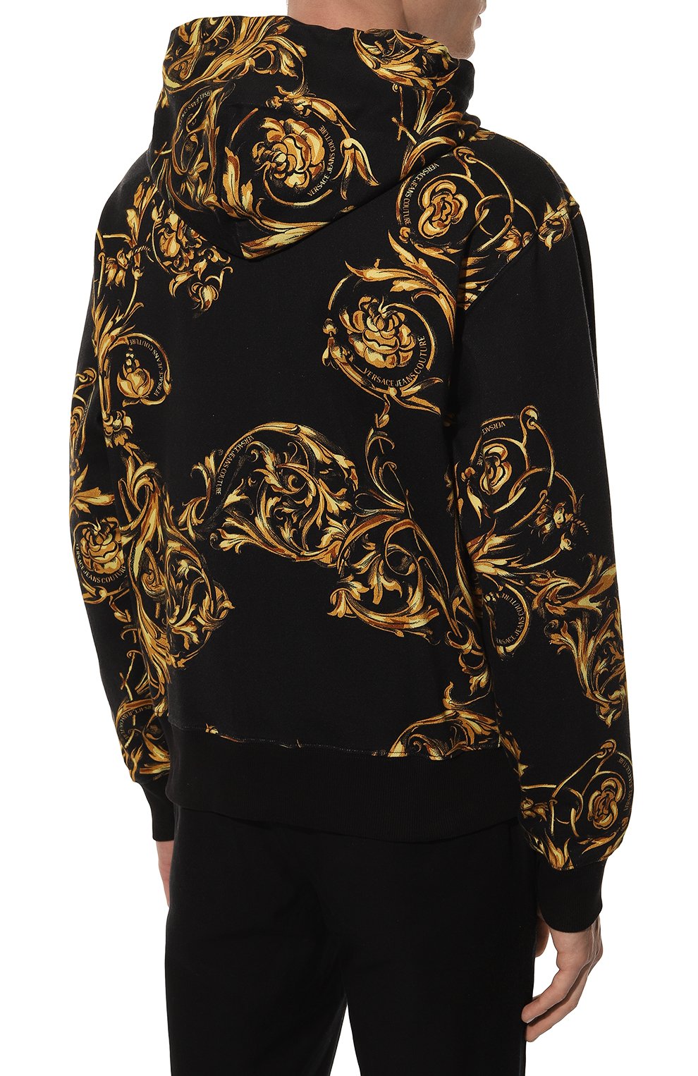 Хлопковая толстовка VERSACE JEANS COUTURE, арт. 72GAI3Z0-72UP301 REG PRINT GARLAND FELPA PRINT GAR, фото 4